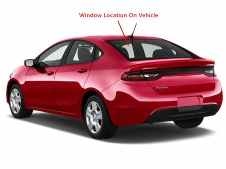 Heated Back Window Back Glass Compatible with Dodge Dart 2013-2016 4 Door Sedan Models