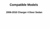Driver Left Side Rear Door Window Door Glass Compatible with Dodge Charger 2006-2010 Models