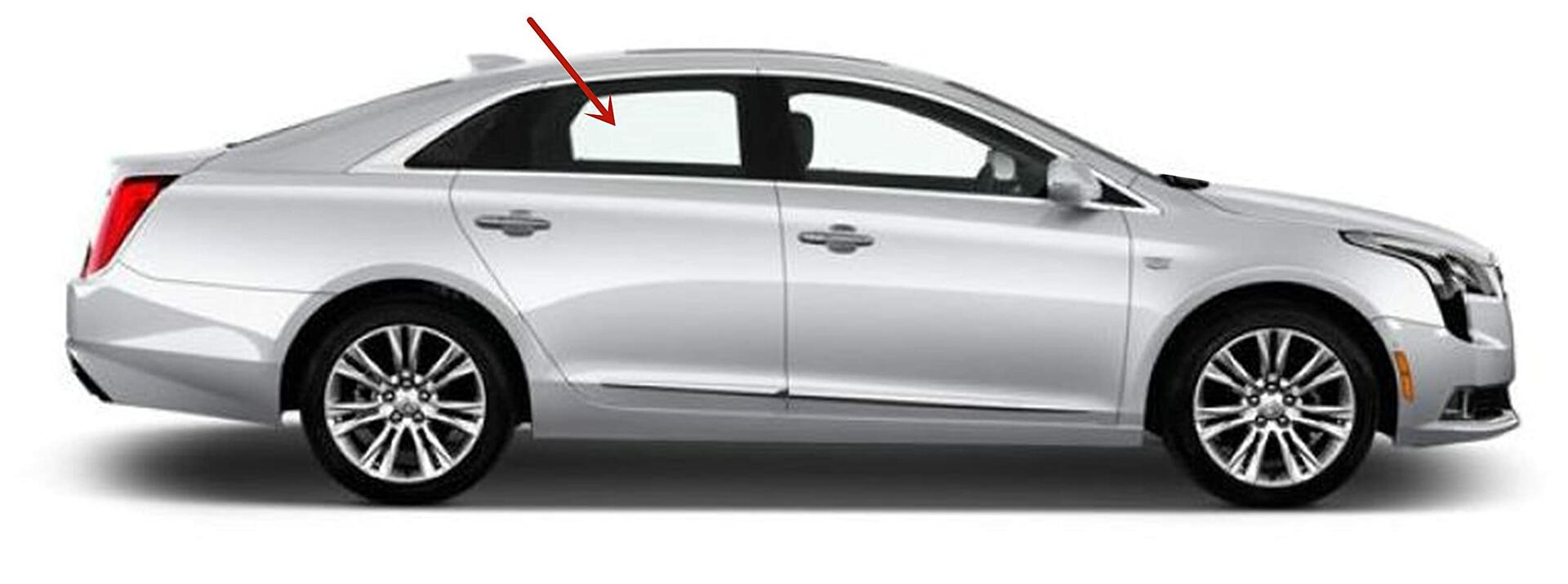 Passenger Right Side Rear Door Window Door Glass Compatible with Cadillac XTS 2013-2019 Models