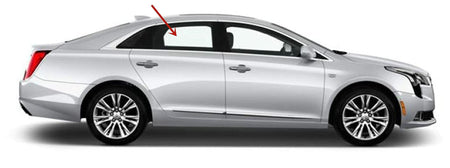 Passenger Right Side Rear Door Window Door Glass Compatible with Cadillac XTS 2013-2019 Models