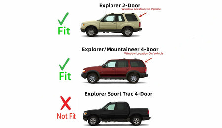 Heated Back Tailgate Window Back Glass Compatible with Ford Explorer 1998-2001 4 Door Models/ Explorer 1998-2002 2 Door Models