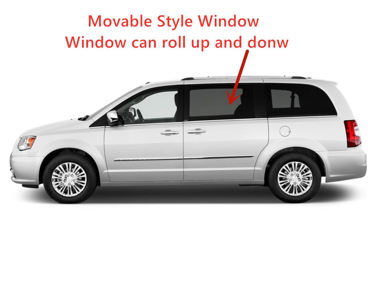 Movable Driver Left Side Rear Sliding Cargo Door Window Door Glass Compatible with Volkswagen Routan Mini Van 2009-2012 Models