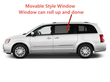 Movable Driver Left Side Rear Sliding Cargo Door Window Door Glass Compatible with Volkswagen Routan Mini Van 2009-2012 Models