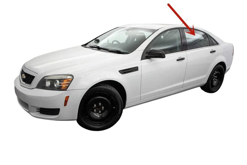 Driver Left Side Rear Door Window Door Glass Compatible with Chevrolet Caprice 2012-2016 Models