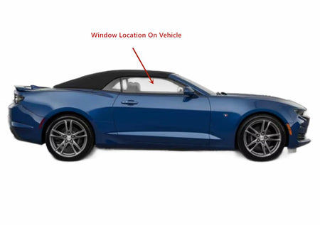 Passenger Right Side Door Window Door Glass Compatible with Chevrolet Camaro 2 Door Convertible 2016-2024 Models