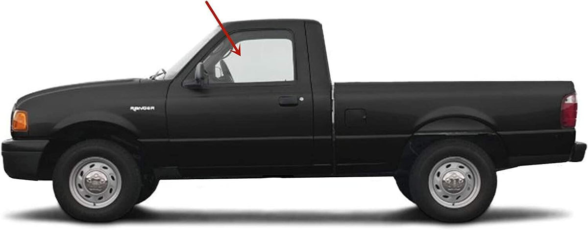 Driver Left Side Front Door Window Door Glass Compatible with Ford Ranger Pickup 2 Door Super/Standard Cab 2019-2023 Models