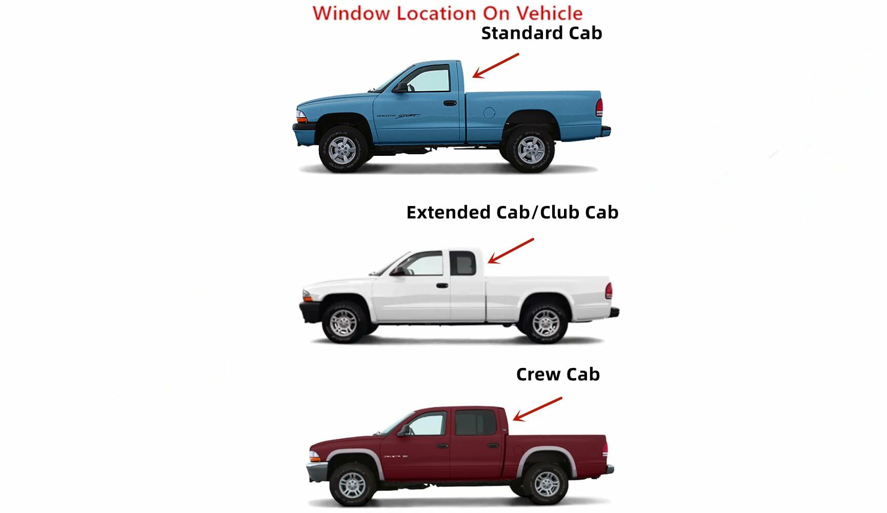Stationary Heated Back Window Back Glass Compatible with Dodge Dakota Pickup 2000-2004 Models