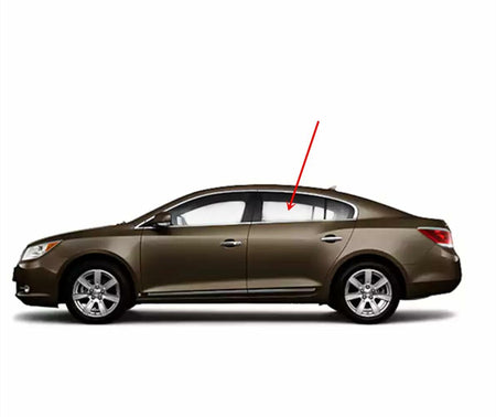 Driver Left Side Rear Door Window Door Glass Compatible with Buick Lacrosse 2010-2016 Models