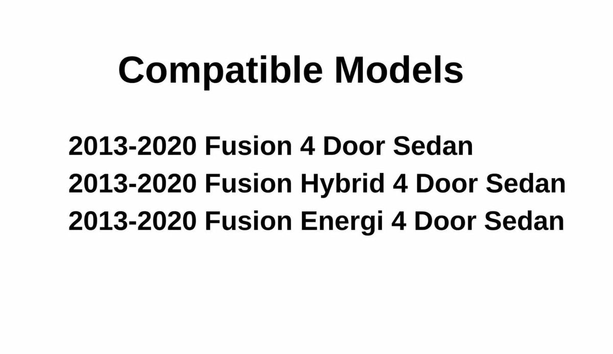 Driver Left Side Rear Door Window Door Glass Compatible with Ford Fusion 4 Door Sedan 2013-2020 Models