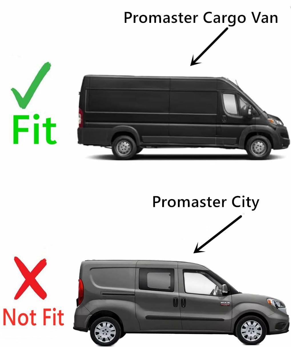 Passenger Right Side Front Door Window Door Glass Compatible with Ram Promaster 1500 2500 3500 Cargo Van 2014-2025 Models (Not For Promaster City Van)