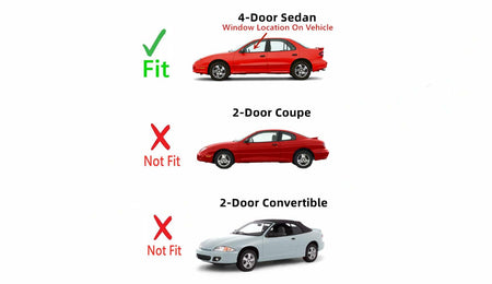 Driver Left Side Front Window Glass Compatible with Chevrolet Cavalier 4 Door Sedan 1995-2005 Models/Compatible with Pontiac Sunfire 4 Door Sedan 1995-2002 Models