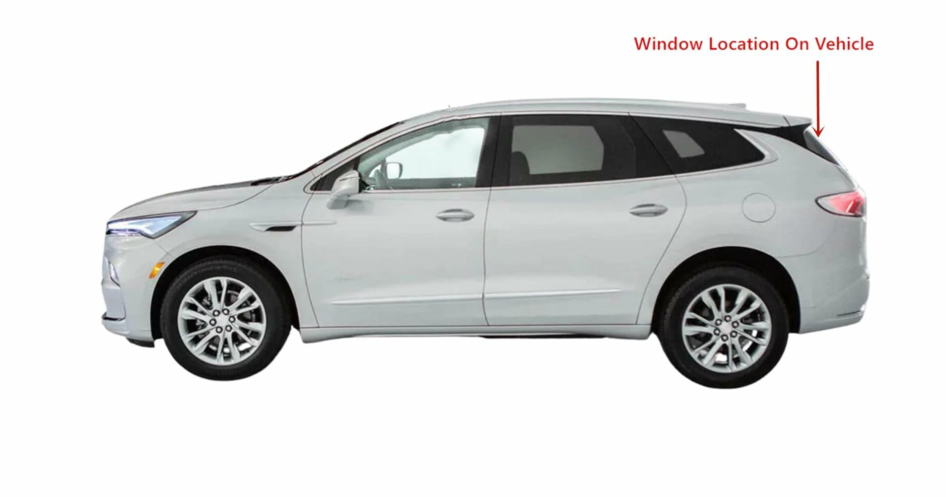 Heated Privacy Back Tailgate Window Back Glass Compatible with Buick Enclave 2018-2024 Models
