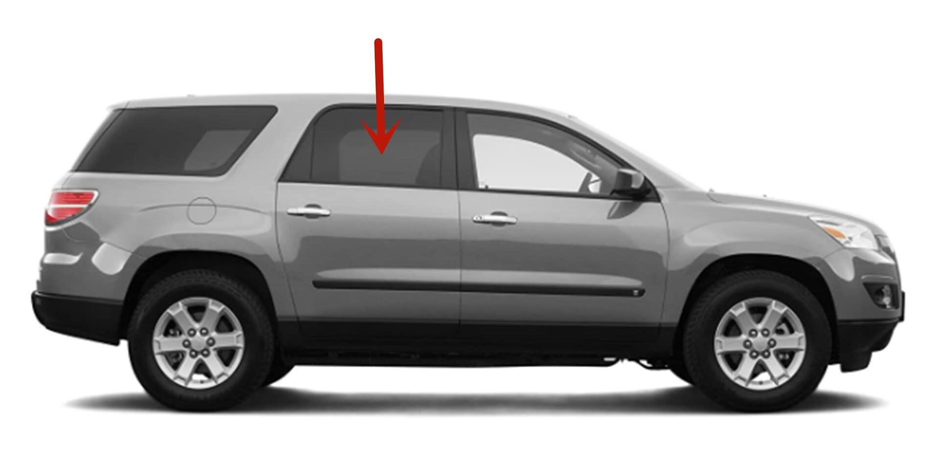 Passenger Right Side Rear Door Window Door Glass Compatible with GMC Acadia/Saturn Outlook 2007-2016 Models /Acadia Limited 2017 Models