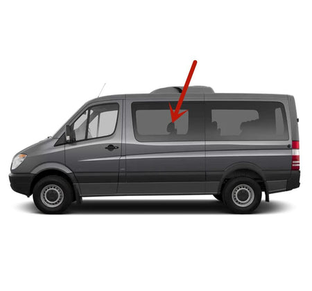Privacy Driver Left Side Sliding/Stationary Door Window Door Glass Compatible with Freightliner Sprinter/Mercedes Benz Sprinter/Dodge Sprinter 144 & 170 WB Van 2007-2018 Models
