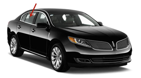 Passenger Right Side Rear Door Window Door Glass Compatible with Lincoln MKS 2009-2016 Models