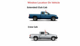 Passenger Right Side Front Door Window Door Glass Compatible with Dodge Dakota 2005-2010 Models/Ram Dakota 2011 /Mitsubishi Raider 2006-2010 Models