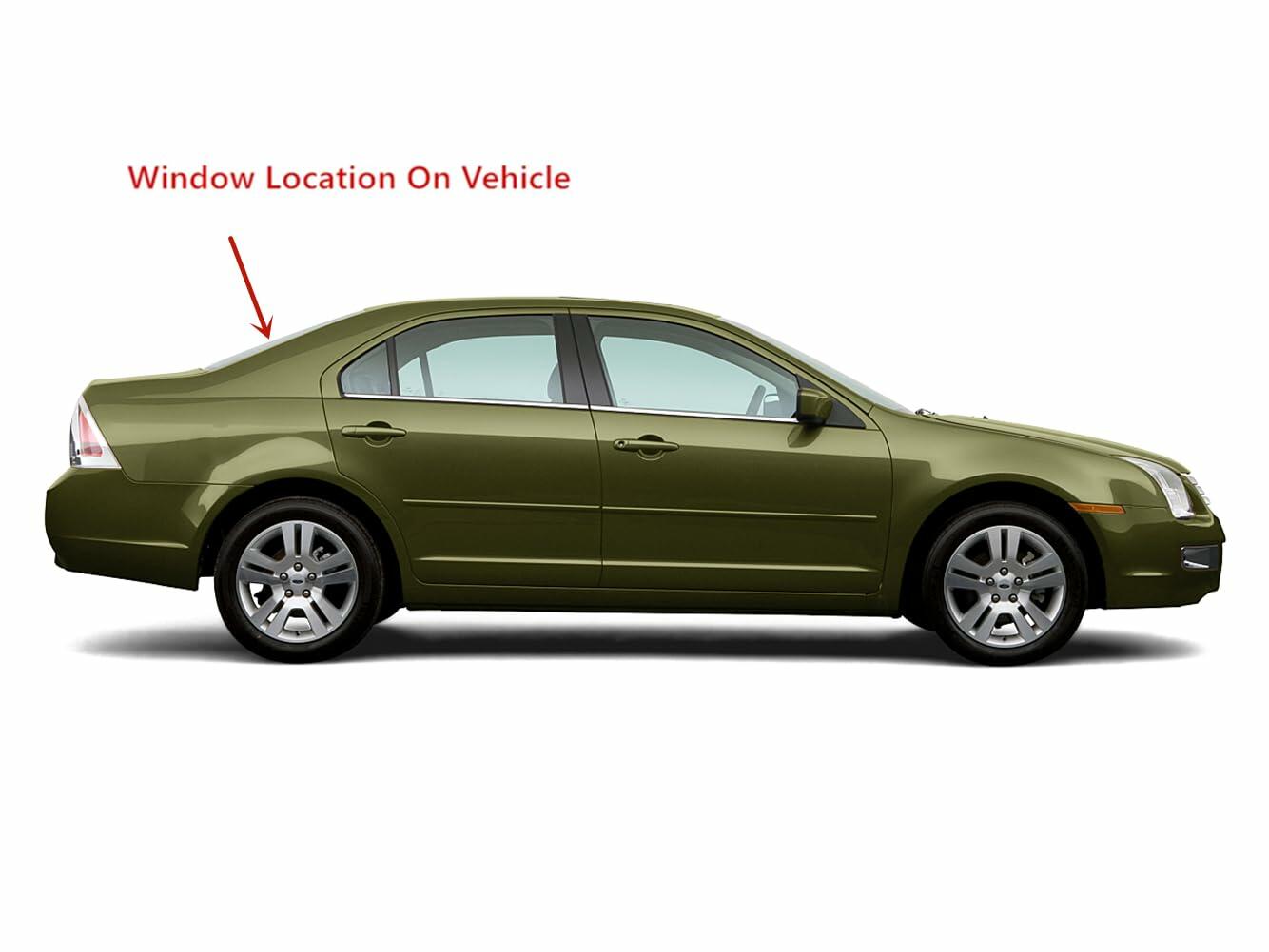 Heated Back Window Back Glass Compatible with Mercury Milan / Ford Fusion Sedan 2007-2009 Models