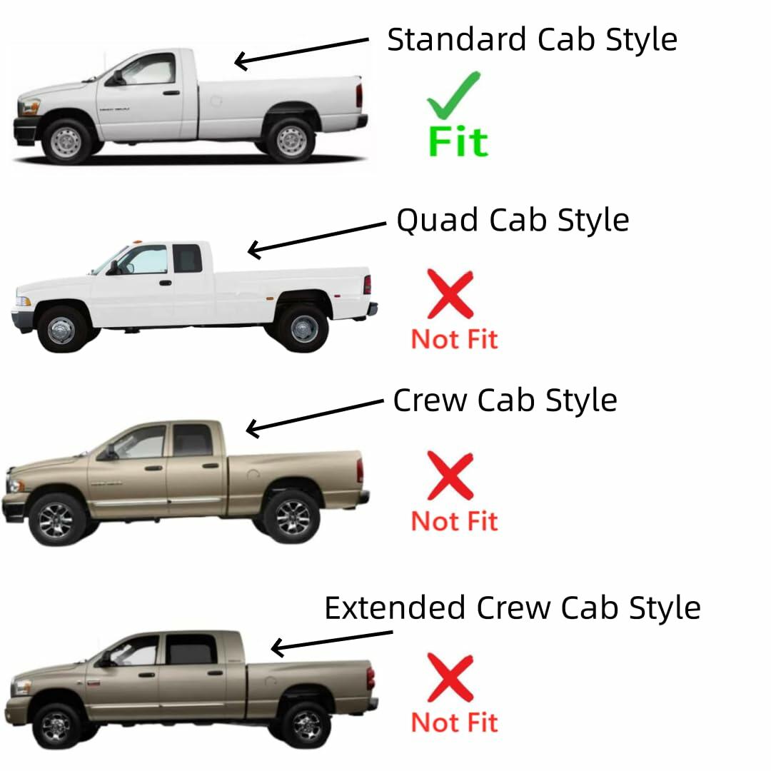 Driver Left Side Door Window Door Glass Compatible with Dodge Ram Pickup 2 Door Standard Cab 1500 2002-2008 Models/ 2500 3500 4500 5500 2003-2009 Models