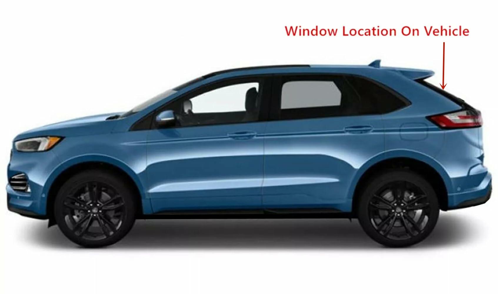 Privacy Heated with Antenna Style Back Tailgate Window Back Glass Compatible with Ford Edge 2015-2024 Models