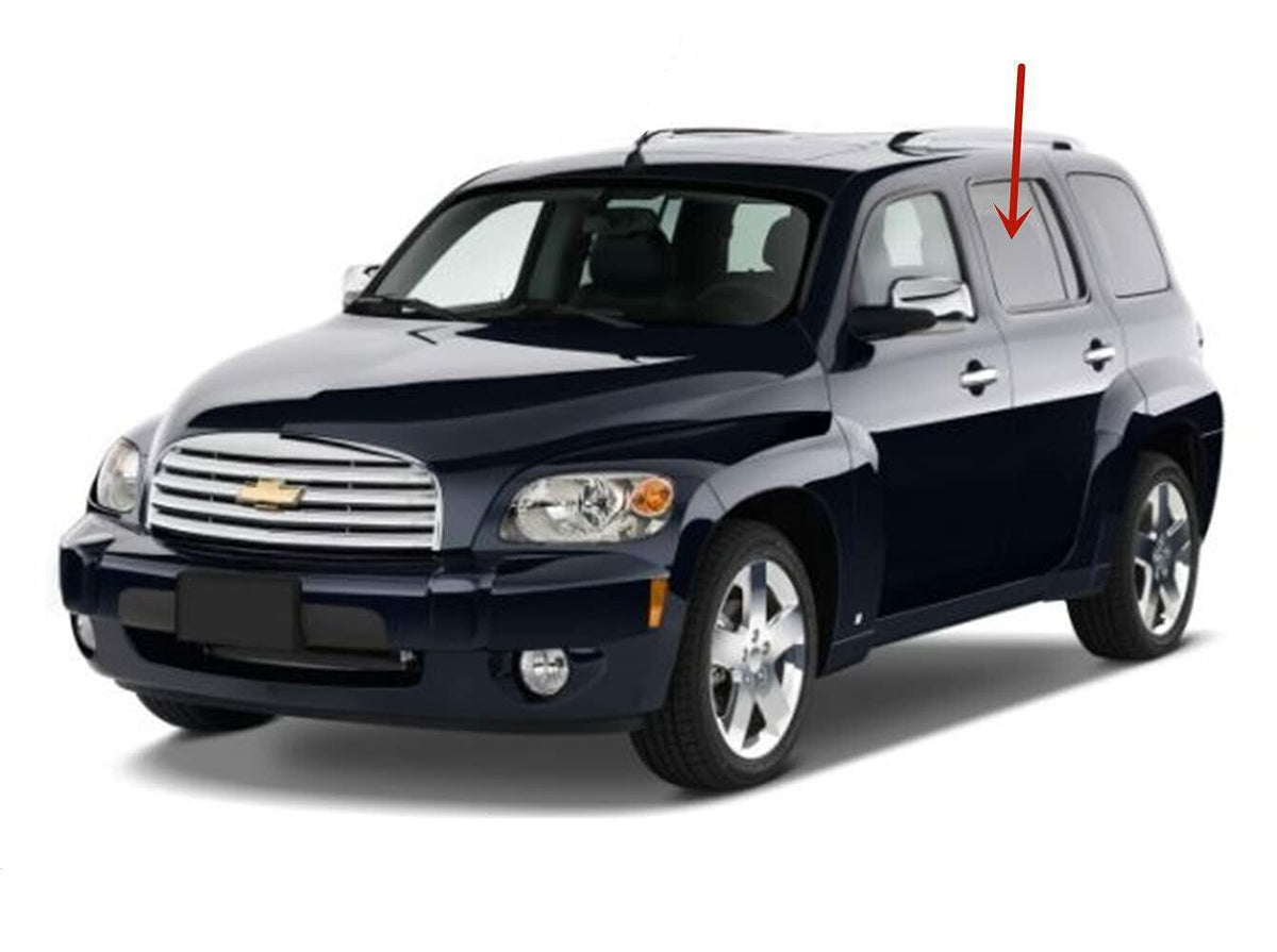 Driver Left Side Rear Door Window Door Glass Compatible with Chevrolet HHR 2006-2011 Models