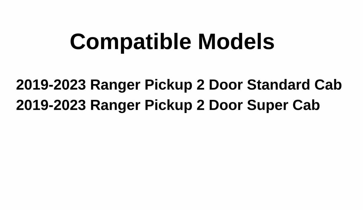 Driver Left Side Front Door Window Door Glass Compatible with Ford Ranger Pickup 2 Door Super/Standard Cab 2019-2023 Models