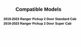 Driver Left Side Front Door Window Door Glass Compatible with Ford Ranger Pickup 2 Door Super/Standard Cab 2019-2023 Models