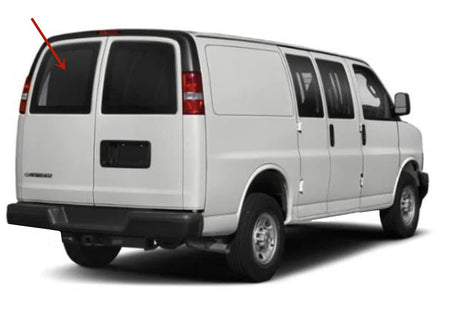 Privacy Stationary Back Window Back Glass Driver Left Side Compatible with Chevrolet Express/GMC Savana Van 1996-2025 Models