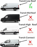 Heated Back Window Back Glass Driver Left Side Compatible with Ford Transit 83.2" Low-Roof Van 2015-2026 Models (Not for Mid/High Roof Transit, or Transit Connect)
