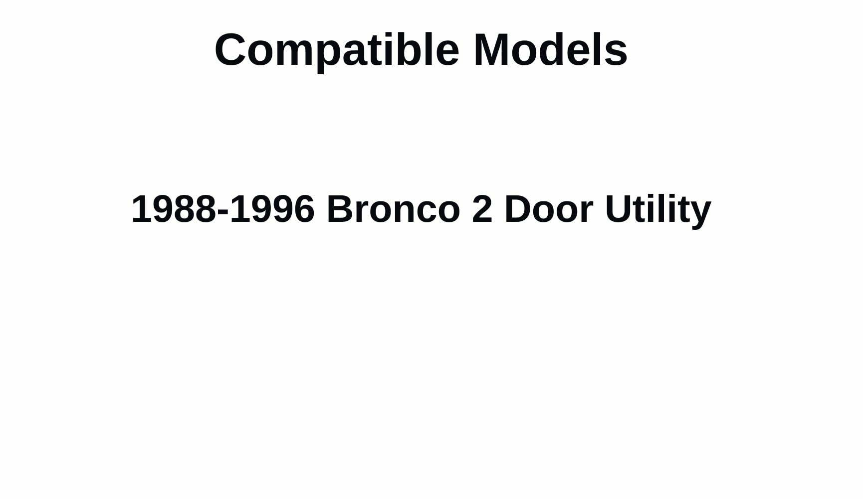 Power Drop Down Heated Back Window Back Glass Compatible with Ford Bronco 1988-1996 Models
