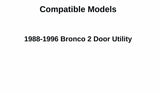 Power Drop Down Heated Back Window Back Glass Compatible with Ford Bronco 1988-1996 Models