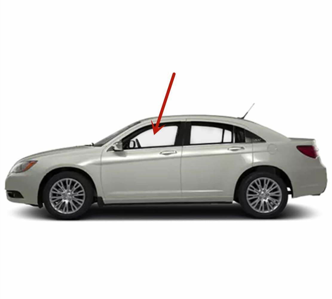 Driver Left Side Front Door Window Door Glass Compatible with Chrysler Sebring/Dodge Avenger 2007-2010 Models