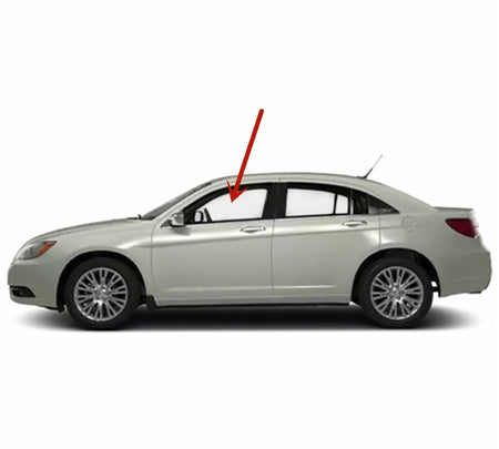 Driver Left Side Front Door Window Door Glass Compatible with Chrysler Sebring/Dodge Avenger 2007-2010 Models