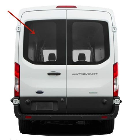 Heated Rear Back Window Back Glass Driver Left Side Compatible with Ford Transit 100.8" Mid-Roof & 110.2" High-Roof 2015-2026 Models (Not for Transit Connect, Or Low-Roof Transit)