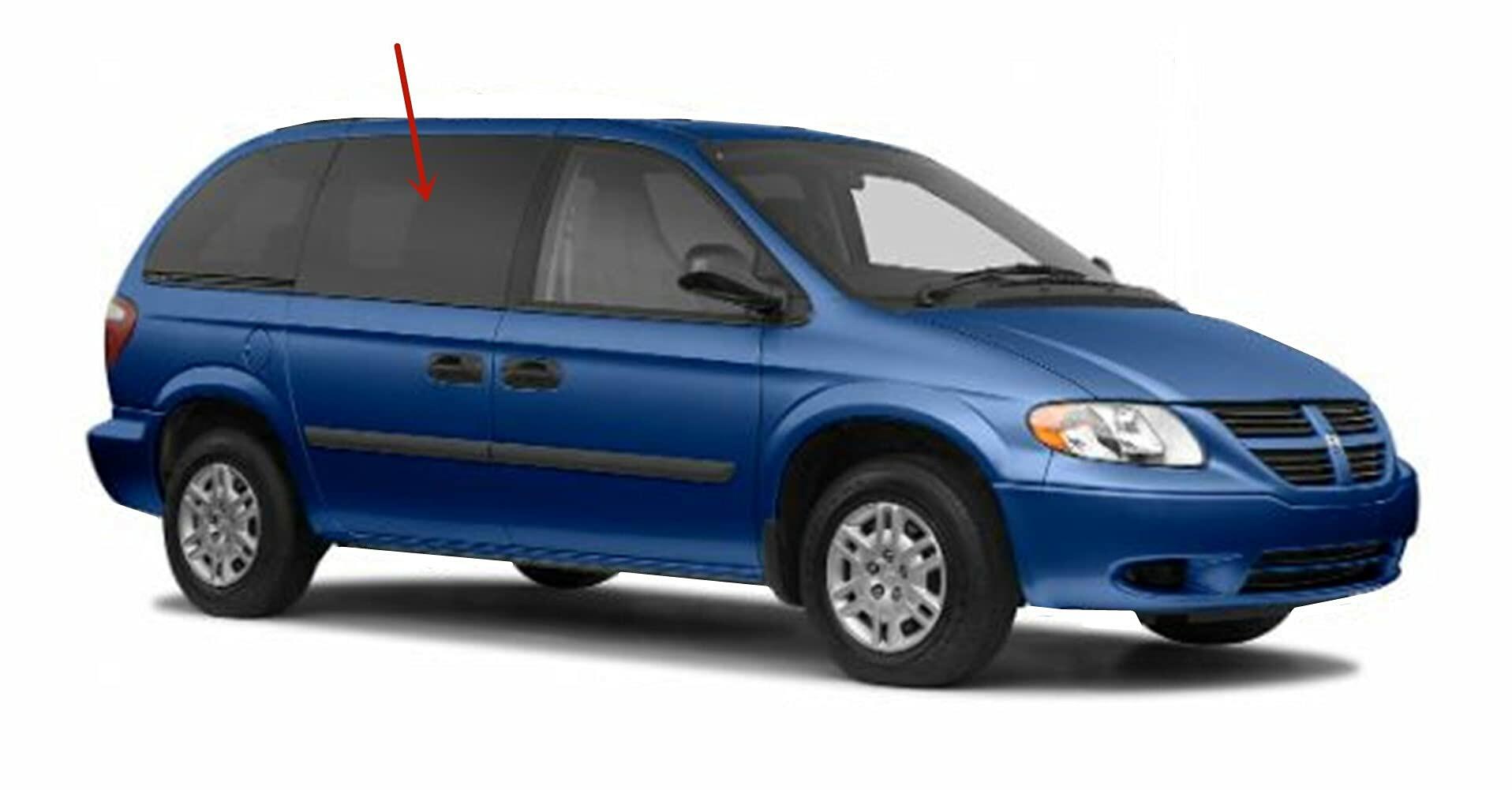 Passenger Right Side Rear Sliding Cargo Door Window Door Glass Compatible with Dodge Caravan/Dodge Grand Caravan/Chrysler Town & Country 2001-2007 Models/Chrysler Voyager 2001-2004 Models