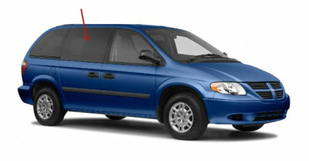 Passenger Right Side Rear Sliding Cargo Door Window Door Glass Compatible with Dodge Caravan/Dodge Grand Caravan/Chrysler Town & Country 2001-2007 Models/Chrysler Voyager 2001-2004 Models