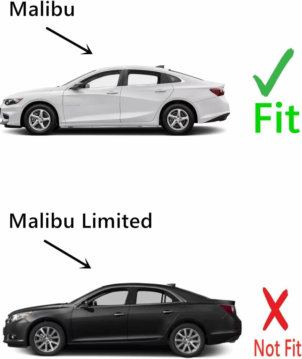 Tempered Driver Left Side Front Door Window Door Glass Compatible with Chevrolet Malibu 2016-2025 Models (Not For Malibu Limited 2016)