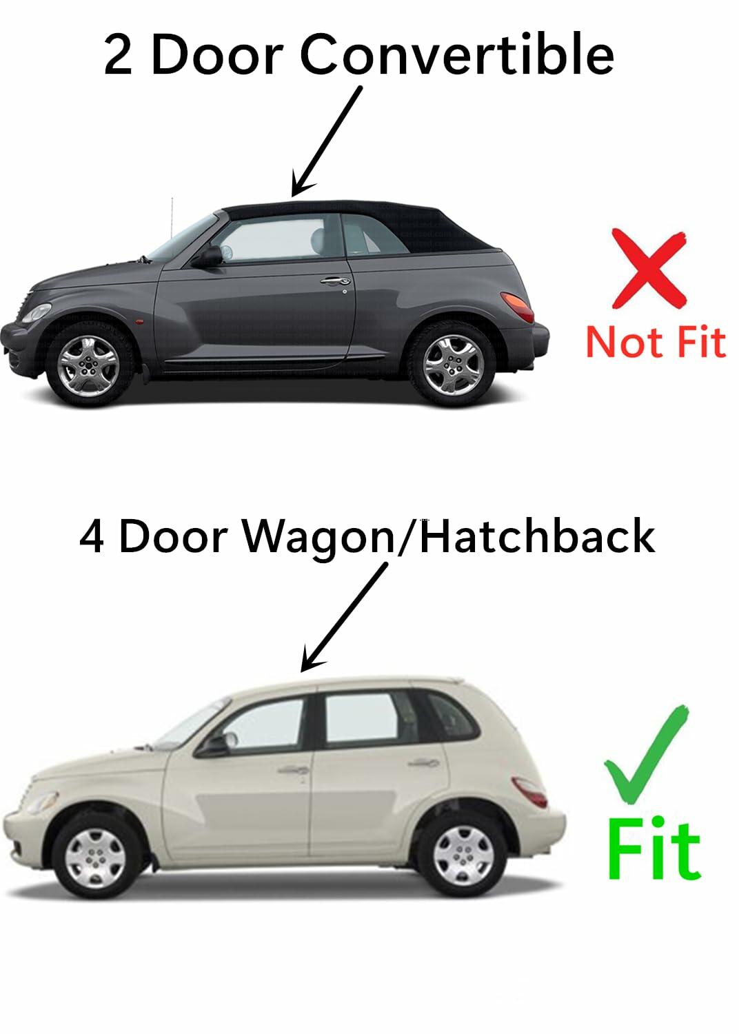 Tempered Driver Left Side Rear Door Window Door Glass Compatible with Chrysler PT Cruiser 4 Door Hatchback 2001-2010 Models