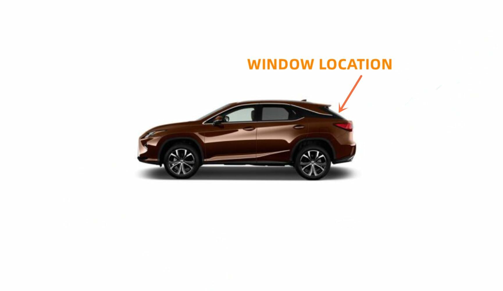 Heated Back Tailgate Window Back Glass Compatible with Lexus RX F-Sport / RX350 / RX450h 2016-2022 Models
