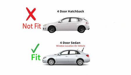 Heated Back Window Back Glass Compatible with Subaru Impreza 4 Door Sedan 2008-2011 Models / Impreza WRX 4 Door Sedan 2008-2014 Models