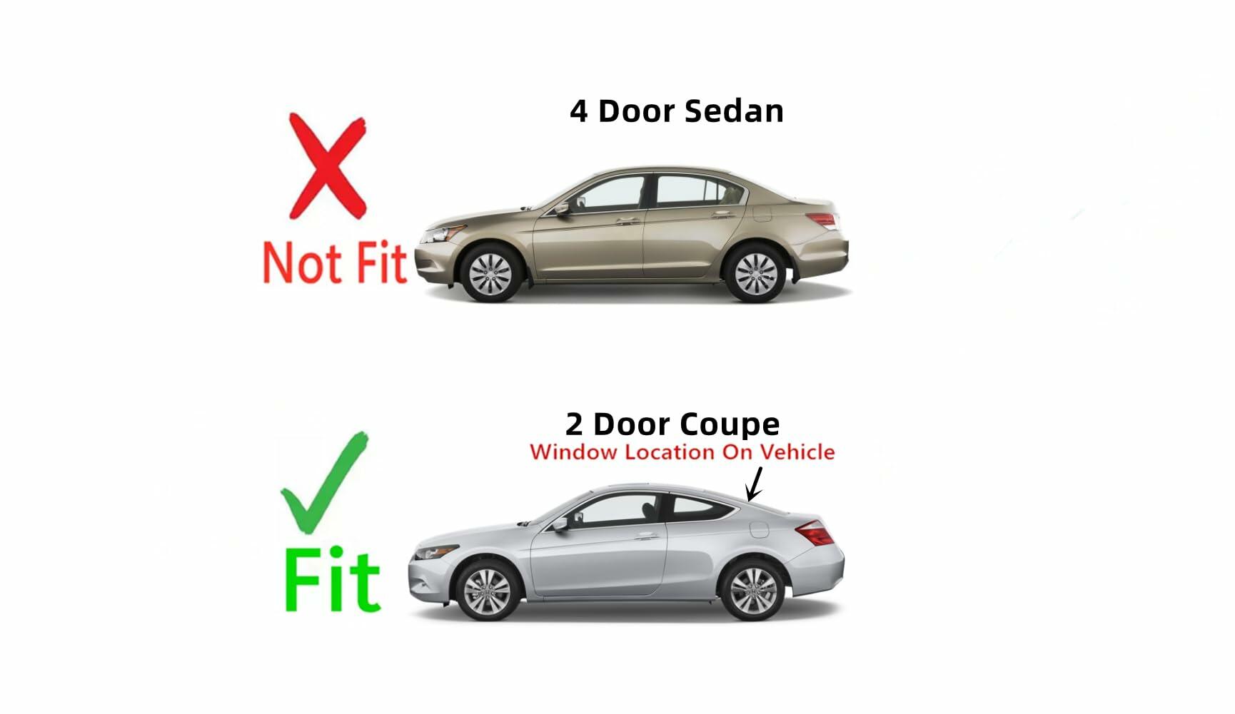 Heated Back Glass Back Window Compatible with Honda Accord 2 Door Coupe 2008-2012 Models