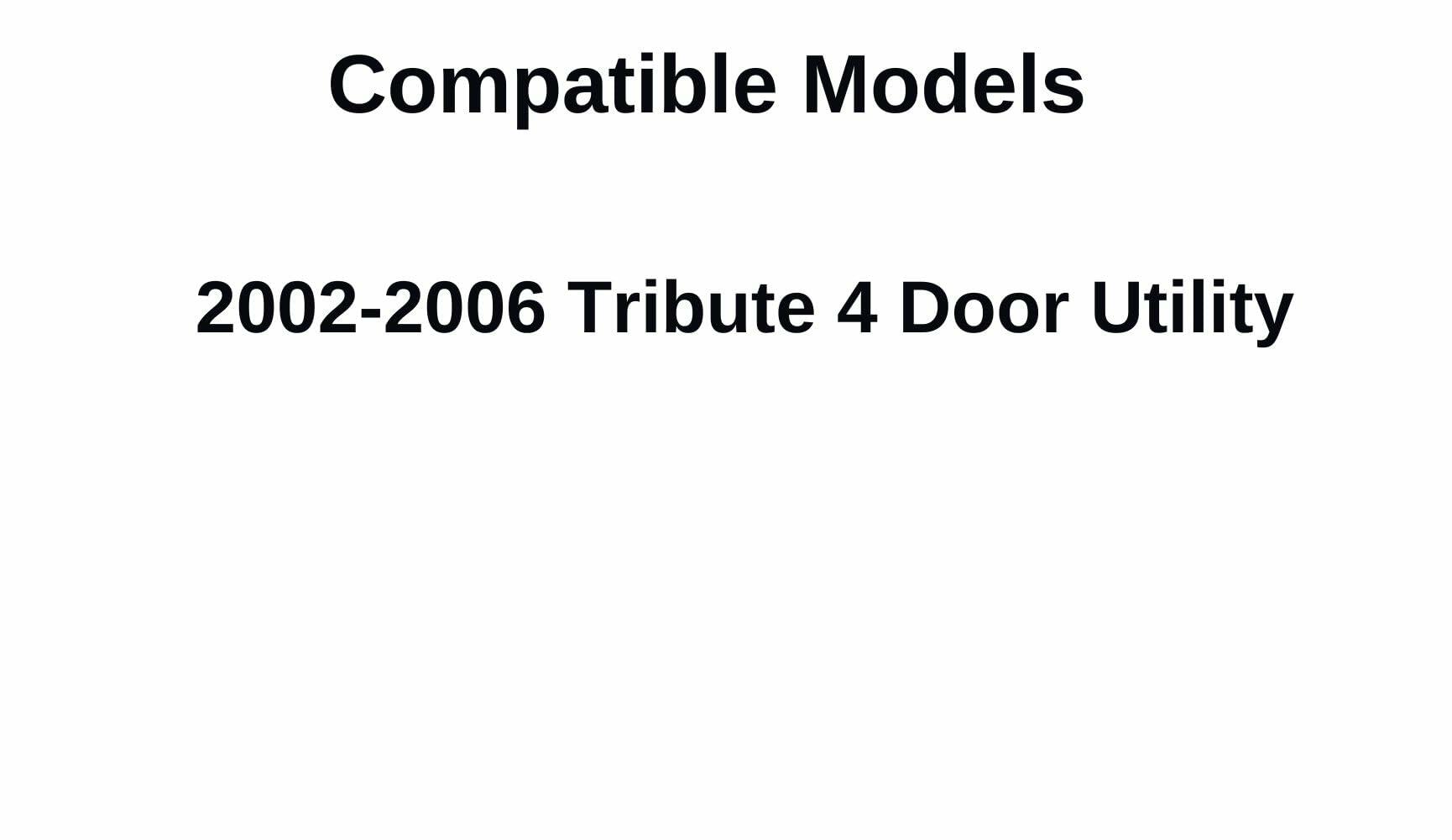 Driver Left Side Quarter Window Glass Compatible with Mazda Tribute 2002-2006 Models