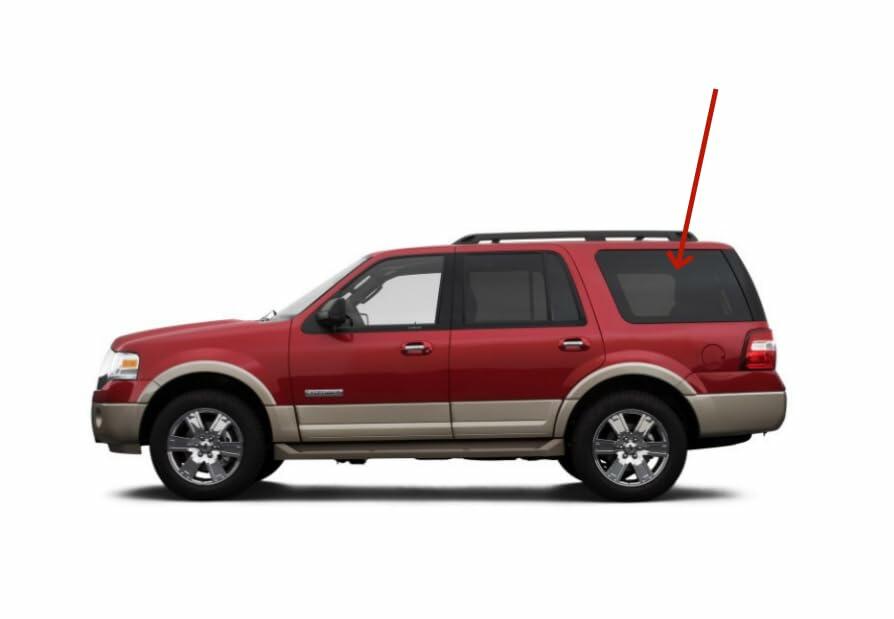 Movable Driver Left Side Quarter Window Quarter Glass Compatible with Ford Expedition 2007-2017 Models (Not For Expedition EL)