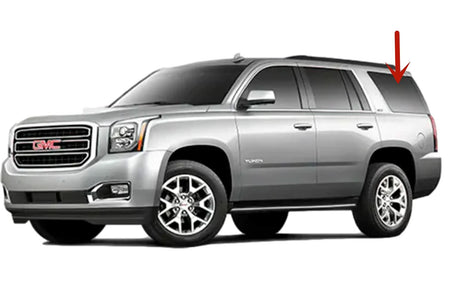 Driver Left Side Quarter Glass Quarter Window W/Alarm Feature Compatible with Cadillac Escalade/Chevrolet Tahoe/GMC Yukon 2015-2020 Models