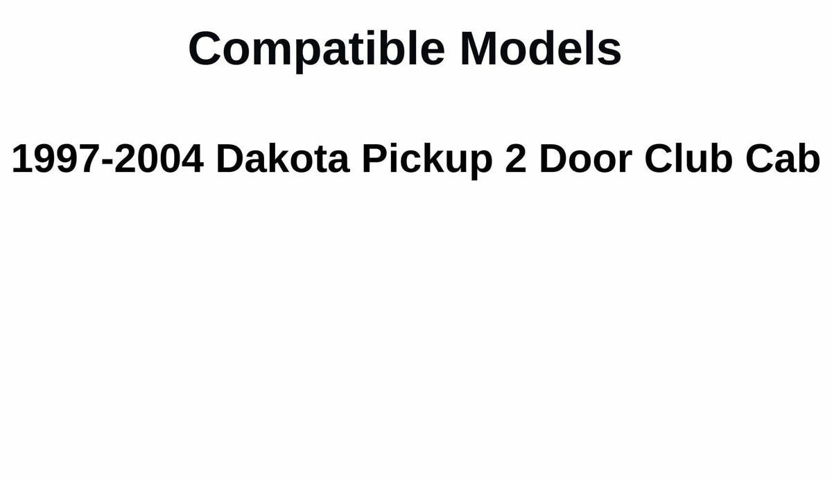 Passenger Right Side Rear Quarter Window Quarter Glass Compatible with Dodge Dakota Pickup 2 Door Club Cab 1997-2004 Models