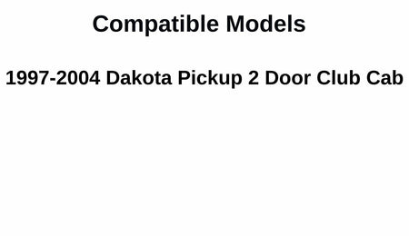 Passenger Right Side Rear Quarter Window Quarter Glass Compatible with Dodge Dakota Pickup 2 Door Club Cab 1997-2004 Models