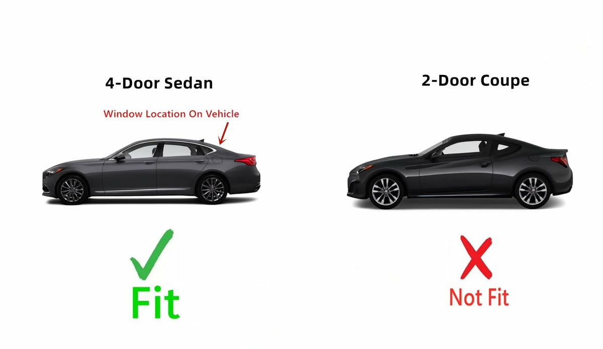 Back Glass Back Window Heated Compatible with Hyundai Genesis 4 Door Sedan 2015-2016 Models