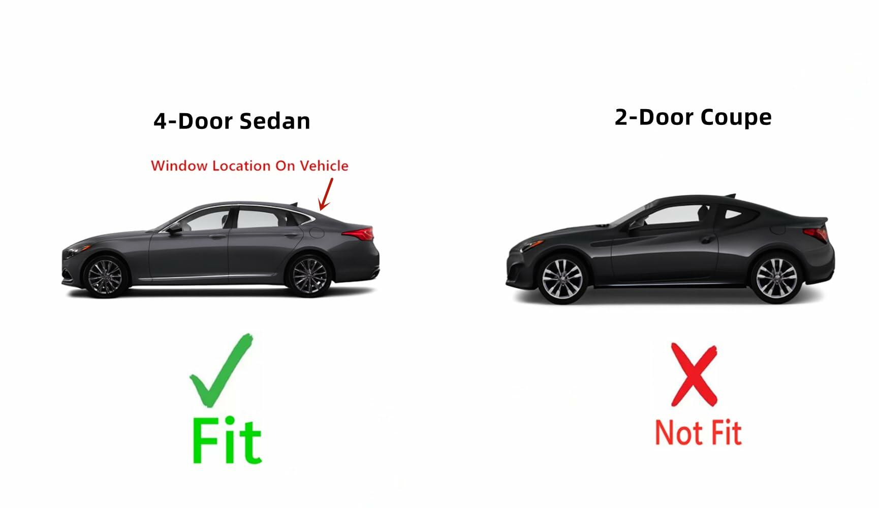 Back Glass Back Window Heated Compatible with Hyundai Genesis 4 Door Sedan 2015-2016 Models