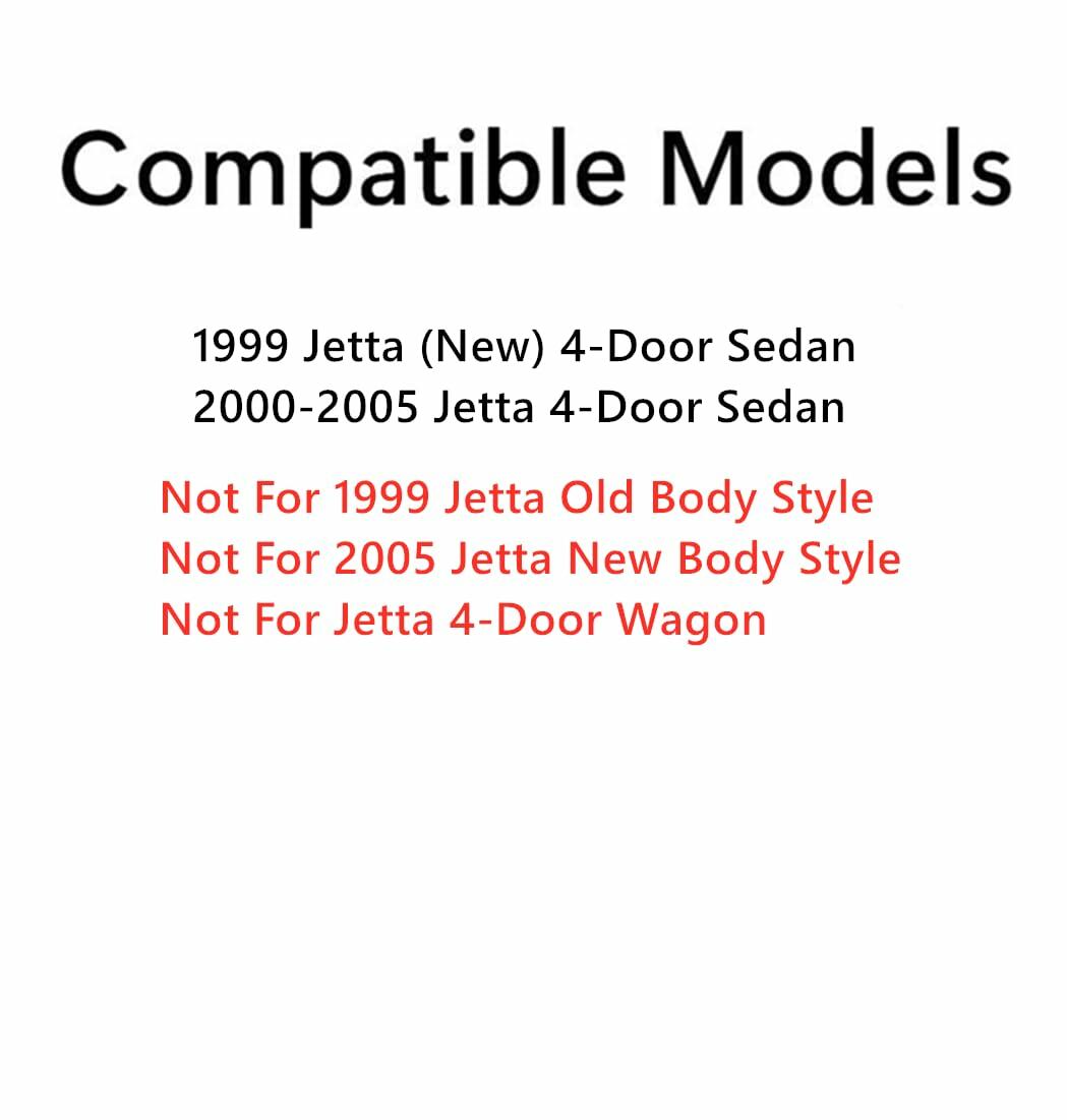 Heated Rear Back Window Back Glass Compatible with Volkswagen Jetta 2000-2005 / Jetta (New) 1999 4-Door Sedan Models