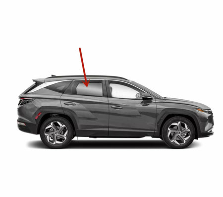 Tempered Passenger Right Side Rear Door Window Door Glass Compatible with Hyundai Tucson 2022-2026 Models