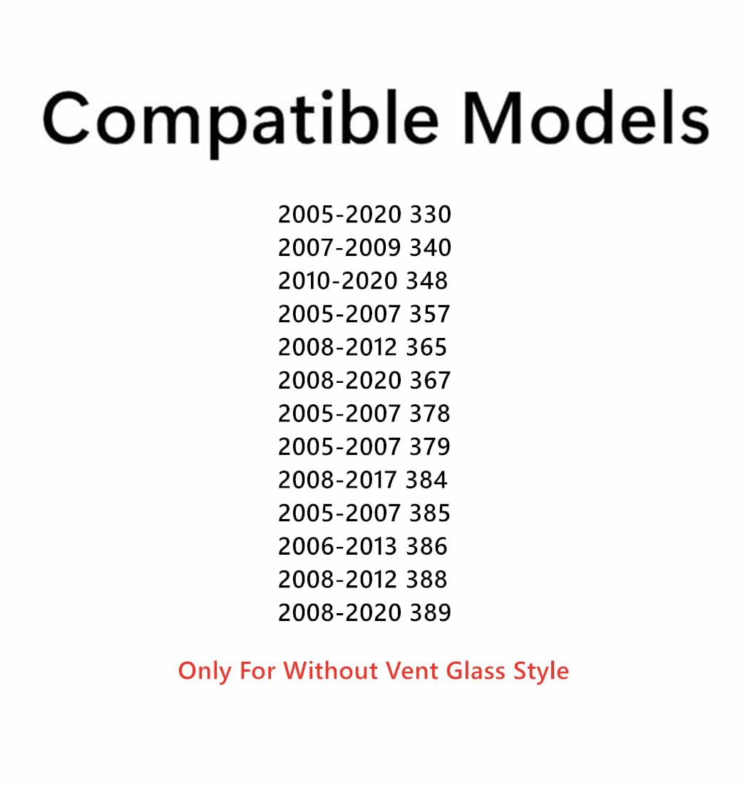 Tempered Front Door Window Glass Compatible with Peterbilt 330 340 348 357 365 367 378 379 384 385 386 388 389 2005-2020 Models